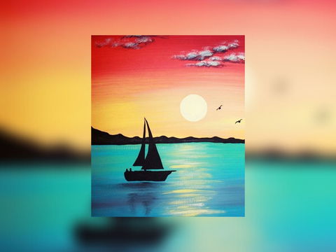Grab A Glass Of Wine And Learn To Paint 'Sailboat'! - Whitsundays Accommodation 0